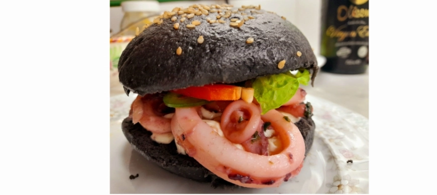 Bao buns negros de calamares