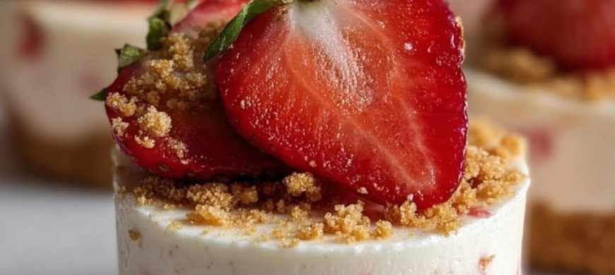 MINI CHEESECAKES CON FRESAS