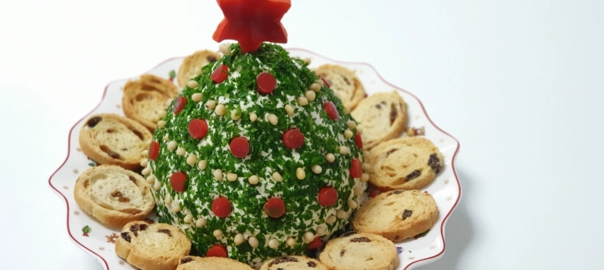 Arbol de Navidad de queso