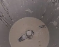 Step <p>Pon en el vaso la leche, la levadura, el azucar y 150 gr de harina.</p><p>30 seg/ vel 4.</p><p>Deja la masa dentro del vaso 15 min.</p> illustration