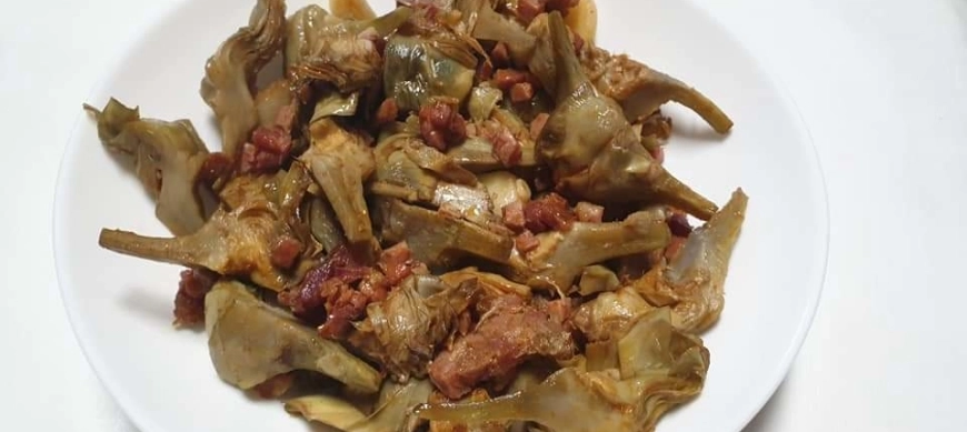Alcachofas con jamón
