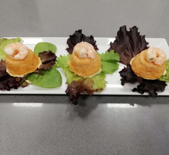 Mini pasteles de pescado y marisco