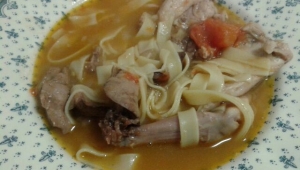 Fideos con conejo
